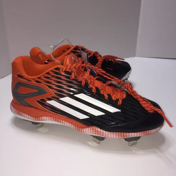 Adidas Cleats 11 Orange Baseball Shoes S84761 - Picture 3 of 4